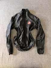 Castelli Mens Cycling Wind Winter / Summer Jacket Size Medium Black Full Zip