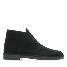 clarks original desert boots suede black mens