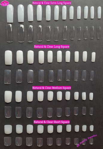 Square false nails full cover - nails,
