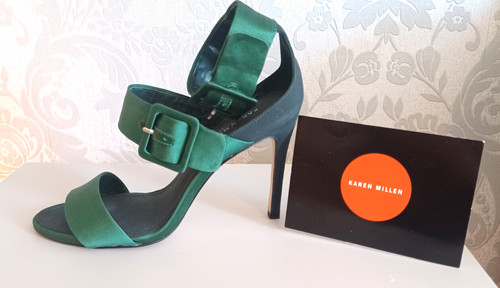 Karen millen green satin - karen,
