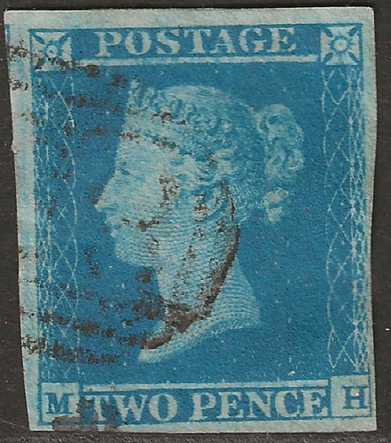 1849 two penny blue - two,