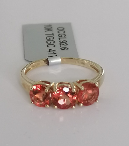 Mongolian red andesine gold - 9k,