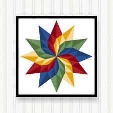 Barn Quilt Square, 8 Sizes, Outdoor & Indoor Wall Art, Home Decor, BQ072-05