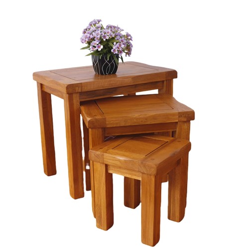 Nesting table solid oak nest - table,