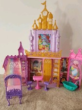 Disney Princess Fold ‘n Go Celebration Castle Playset with Accessories, Used 