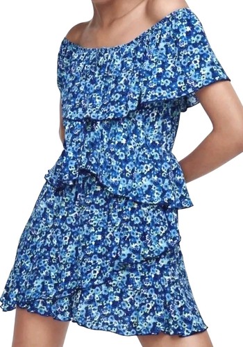 Zara blue ditsy - blue, floral