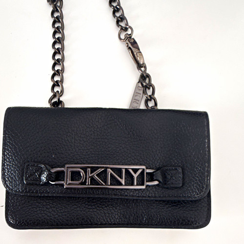 Dkny black pebbled - dkny, leather