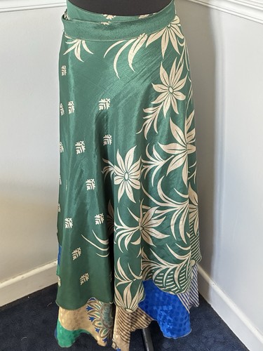 Reversible recycled sari wrap - reversible,