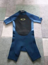 Mens Wetsuit TWF Shortie Wetsuit Size Medium Blue Black Brand New 