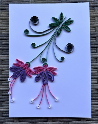 Handmade paper quilled fuchsia - handmade,