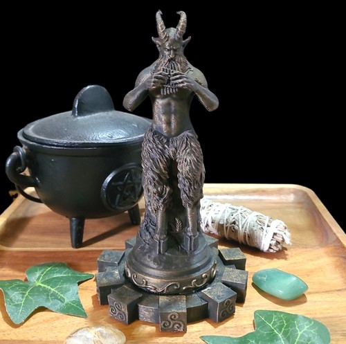 Pan horned god figurine - pan,