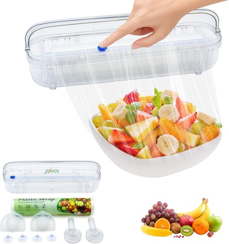 Plastic wrap slide cutter - plastic, w/