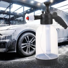 Snow Foam Pump Sprayer 2L High-Pressure Handheld Foam Bottle 2 Nozzles Car Wash
