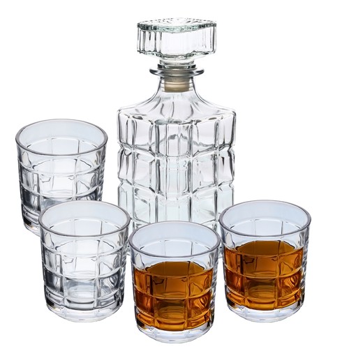 Whisky decanter 900ml and 4pcs - whisky,