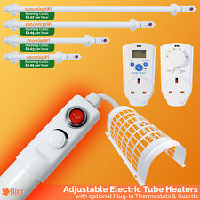 Tube Heaters with Guards & Thermostats | Damp Household/Garage/Room Protection