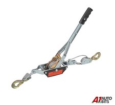 2 Ton Dual Gear Power Puller Heavy Duty 2 Hook Cable Puller Hand Winch Turfer