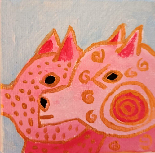 Funky sylised pigs peppa - sylised,