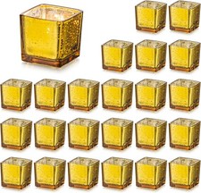 Glasseam Square Gold Candle