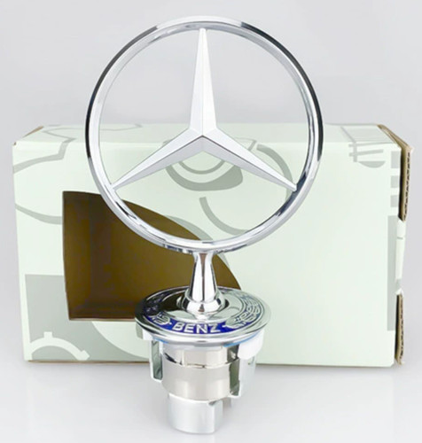 Front hood ornament mounted - front,