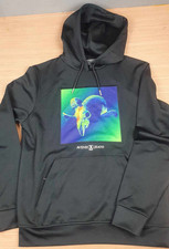 Men's Avenzi Jeans Black Hoodie With Image Size Medium VGC