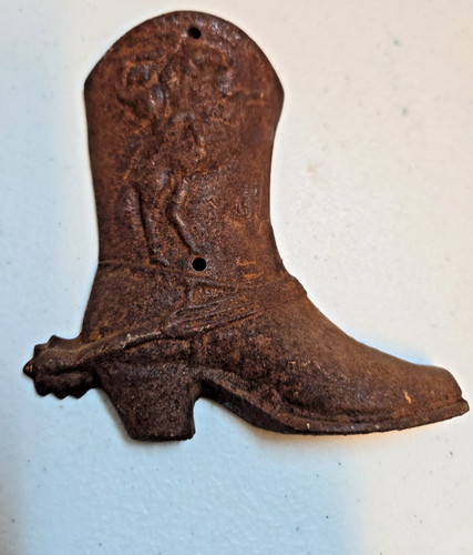 Cast iron cowboy - cowboy, horse