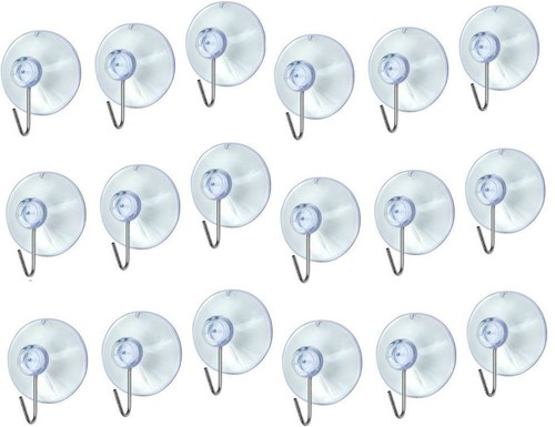 18x large clear suction - 18x, hooks
