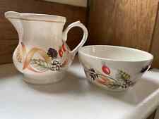 Vintage Milk Jug &Bowl Churchill 'The Chartwell Collection'Bramble Fayre Harvest