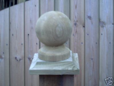 Wooden ball collar finial - ball, &