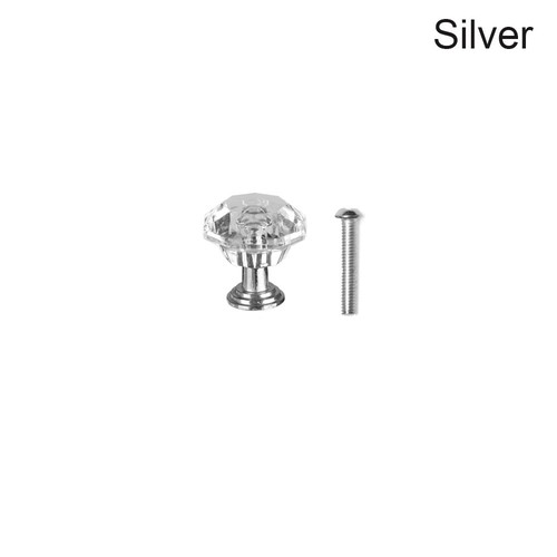 Crystal glass knobs - knobs, cupboard