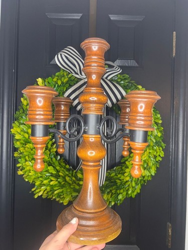 Wooden candelabra - , 🕯️