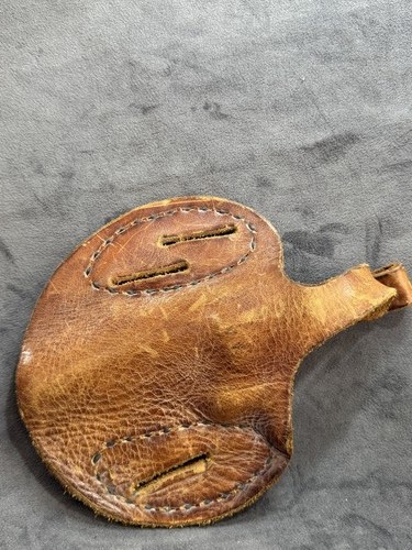 Vintage leather tool pouch - leather,