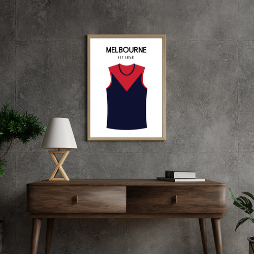 Melbourne demons print afl - print,