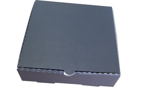 Plain black pizza boxes - plain,