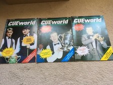 Very last 3 Issues of CUE WORLD Snooker Magazine Jan/Feb/March 1989