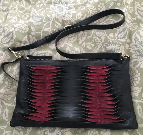 Topshop black red - black/red, suede