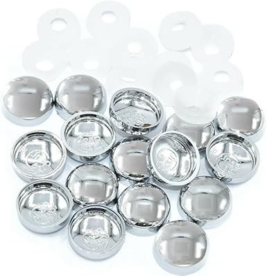 Chrome dome screw cover caps - chrome,