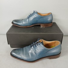 Oliver Sweeney Felino Blue Leather Brogues Oxford Shoe UK 10 Bright Blue -CP