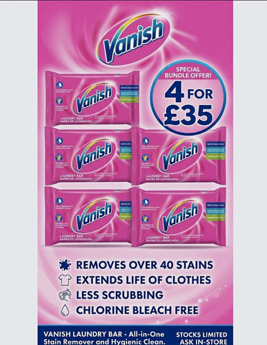 Vanish laundry soap bar pink - laundry,