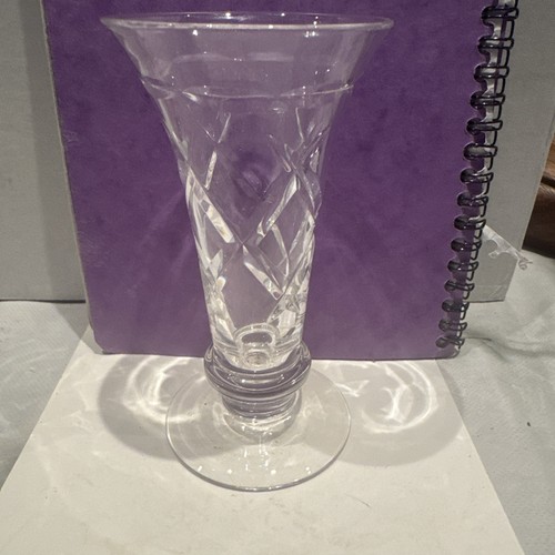 Stuart crystal footed - footed, trumpet
