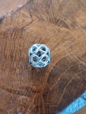 Authentic Pandora 925 ALE Silver Openwork Infinity Charm 791872