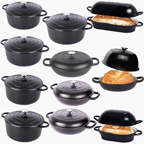 Enamelled cast iron dutch oven - cast,