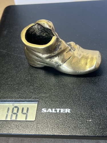Vintage solid brass old boot - old,
