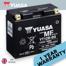 YT12B Yuasa Original AGM Sealed Motorcycle Battery Filled and charged YT12B-BS