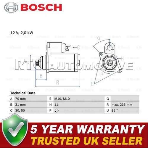Bosch starter motor - motor, fits