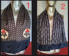 Men's Scarf Vtg 80s Silk