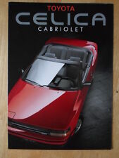 TOYOTA CELICA 2.0 GTi CABRIOLET 1987 Sales Brochure - Schweiz Switzerland Swiss