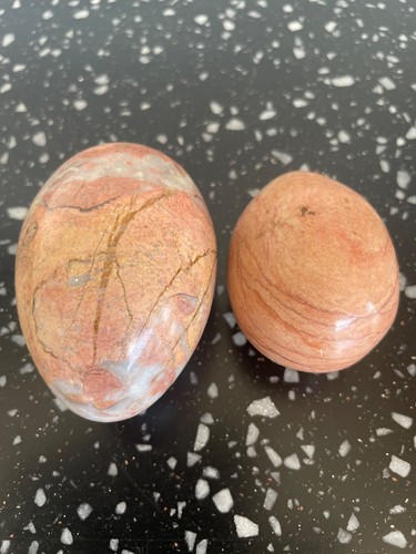 Alabaster stone eggs set - set, of