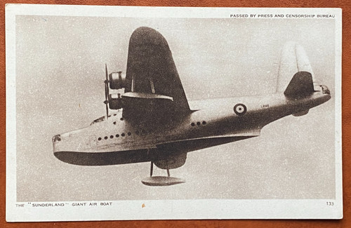Postcard raf sunderland giant - postcard,