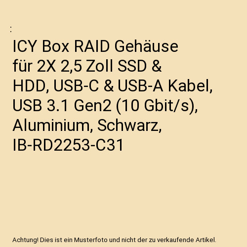 Icy box raid gehäuse für - gehäuse, 2x