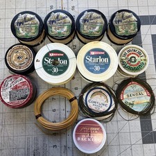 Vintage Fishing Line Lot 13pc Cuttyhunk Garcia Pflueger Linen Nylon Fly Line